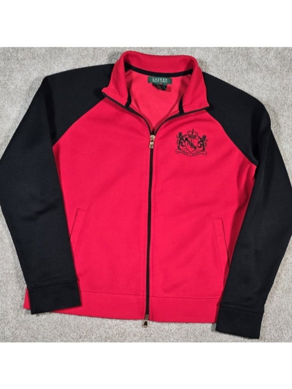 Lauren Ralph Lauren Active Full Zip Long Sleeve Athletic Track Jacket Women's L